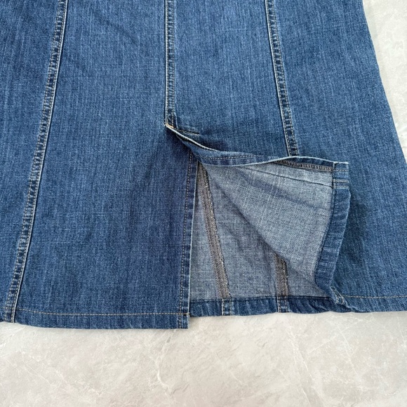 Women’s Vintage Tommy Hilfiger Jeans 100% Cotton Denim Skirt Size 6 Buttons Y2K - Picture 10 of 16
